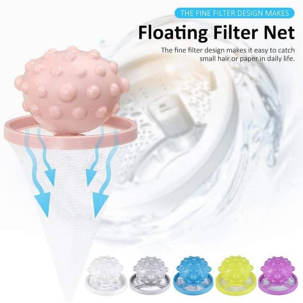 Laundry Balls for Washing Machines - Floating Mash Filters, Anti-Tangle Decontamination Balls, and Dryer Scrubbing Balls