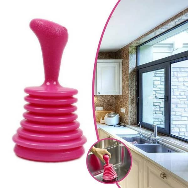 Handy Mini Sink Plunger for Unblocking Drains in Kitchen, Bathroom, and Toilet
