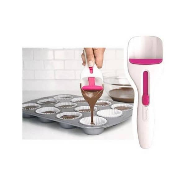 Cupcake Scoop and Cake Batter Dispenser with Measuring Cups and Spoons for Baking and Decorating