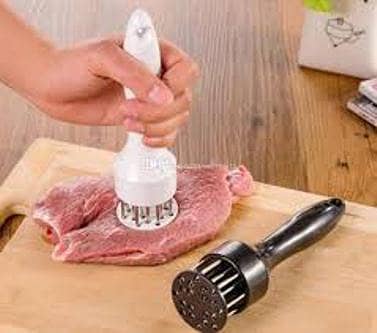 Stainless Steel Meat Tenderizer with 24 Ultra Sharp Blades for Beef, Chicken, Steak, and Veal - Steak Maker Tool