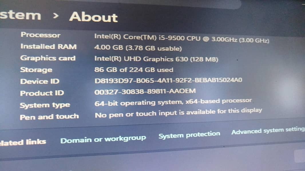 Intel(R) Core(TM) i5-9500 CPU 0