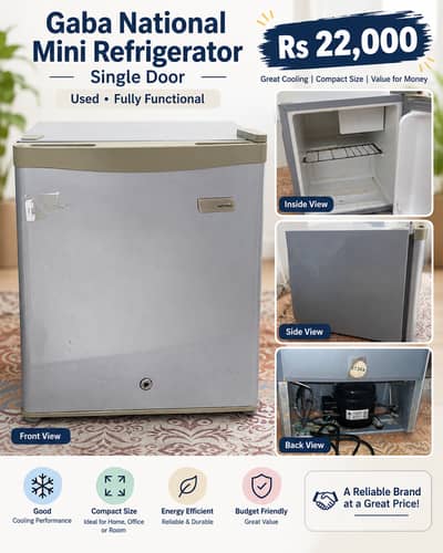 Used Gaba National Mini Refrigerator (Single Door)