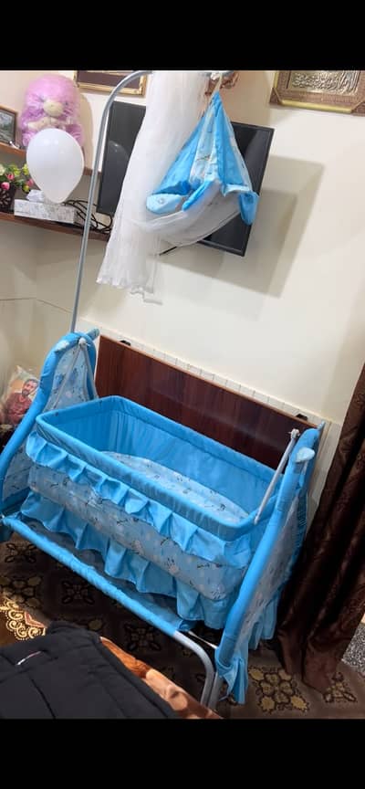 Baby Jhoola / Baby Cradle with Mosquito Net