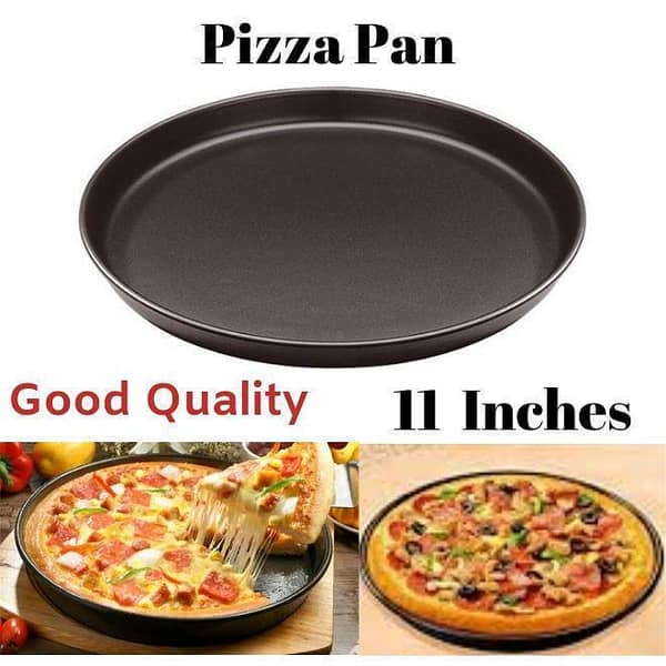 Carbon Steel Non-Stick Round Pizza Pans - Baking and Roasting Trays Available in 9, 10, 11, or 12 Inches