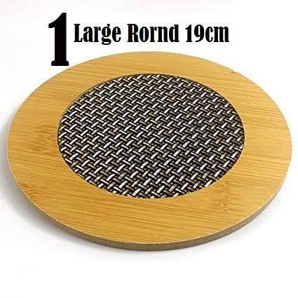 19cm Wooden Heat-Resistant Tea Mats in Square, Round, and Diamond Shapes for Hot Pots and Drinkware