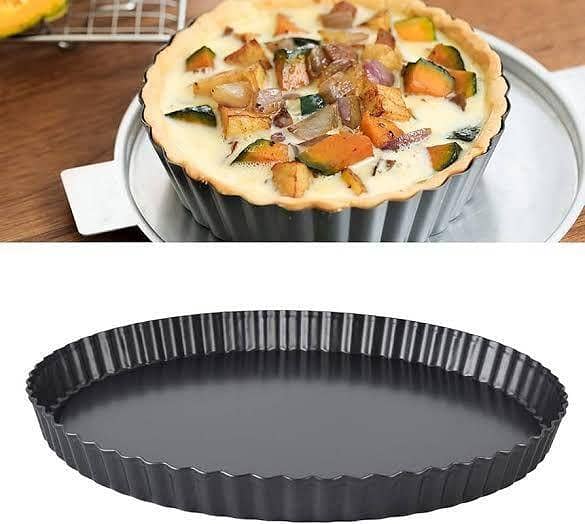 Celebrate It 10-Inch Non-Stick Round Cake and Quiche Tart Pan, Ideal for Pizza and Dessert Baking