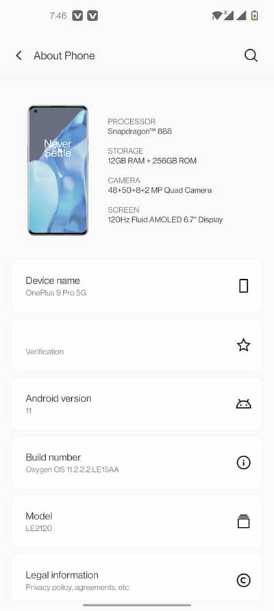 One Plus 9 Pro 5g
