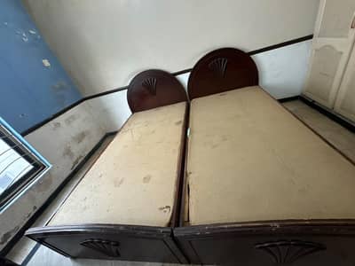 wooden bed