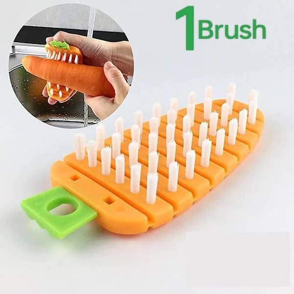 Flexible Cleaning Brush for Fruits and Vegetables - Household Kitchen Tool