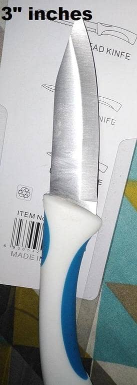 Stainless Steel Kitchen Knife Set with Plastic Handle - Essential Tools for Cooking
