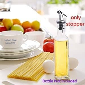 Oil Bottle Cap and Stopper for Olive Oil, Vinegar, and Sauces - Leak-Proof Dispenser Nozzle for Home and Kitchen (Bottle Not Included)