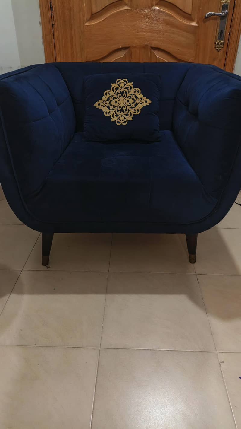 Royal blue Sofa Set 0
