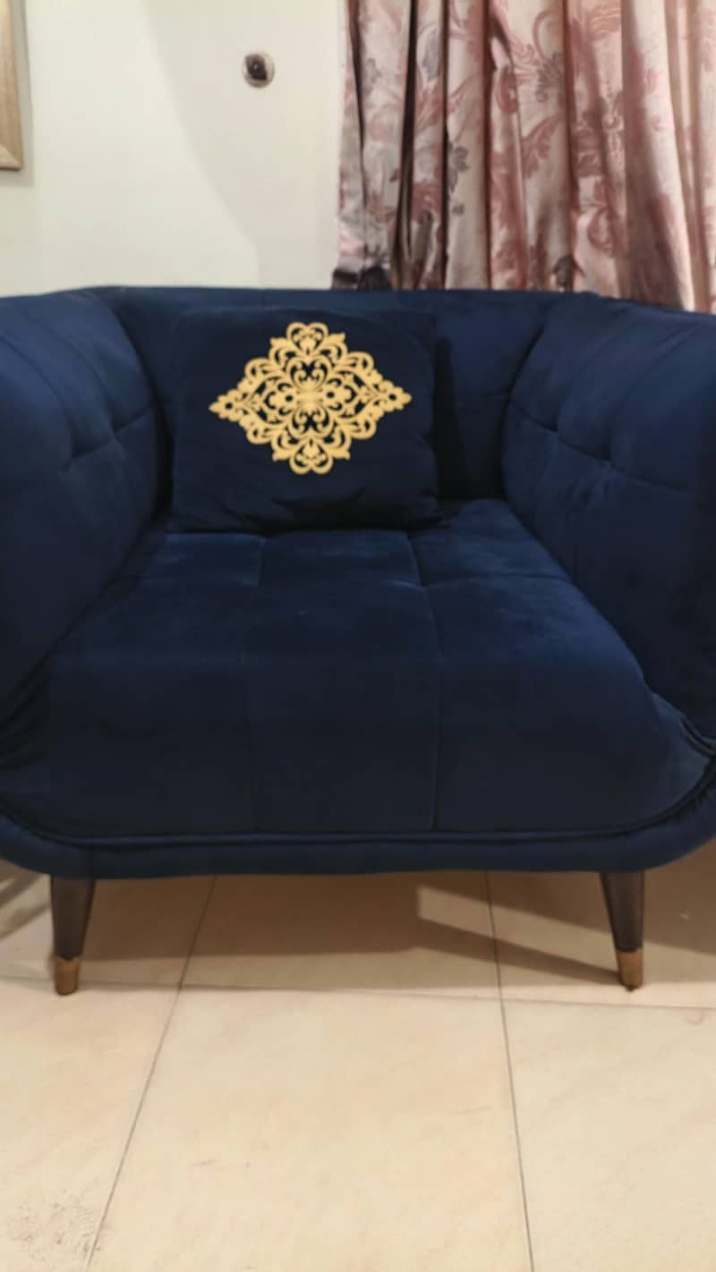 Royal blue Sofa Set 1