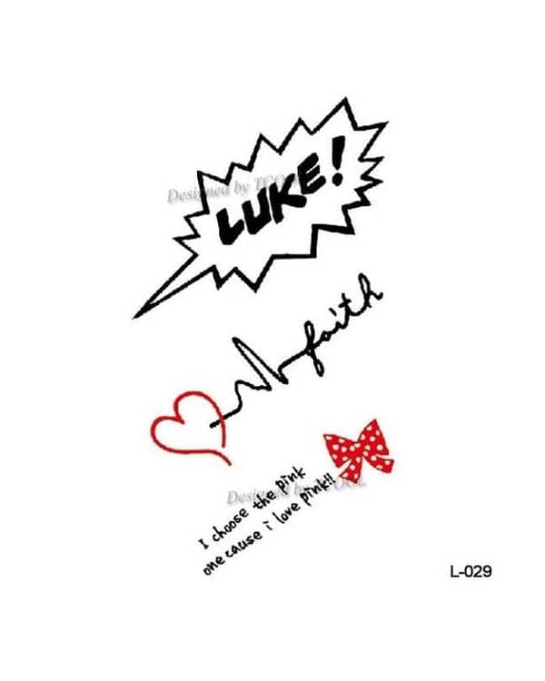 Temporary English Letter Tattoos for Men - Faux Body Art Stickers