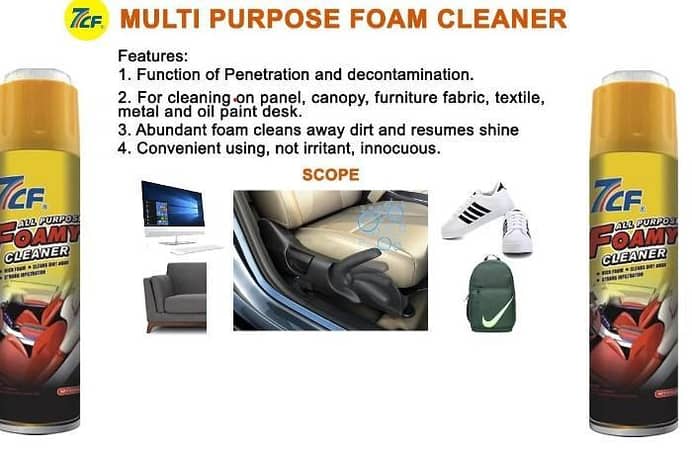 7cf Multi- Purpose Foam Cleaner Like Fabric, Carpet, Leather, etc. – 650 ml
