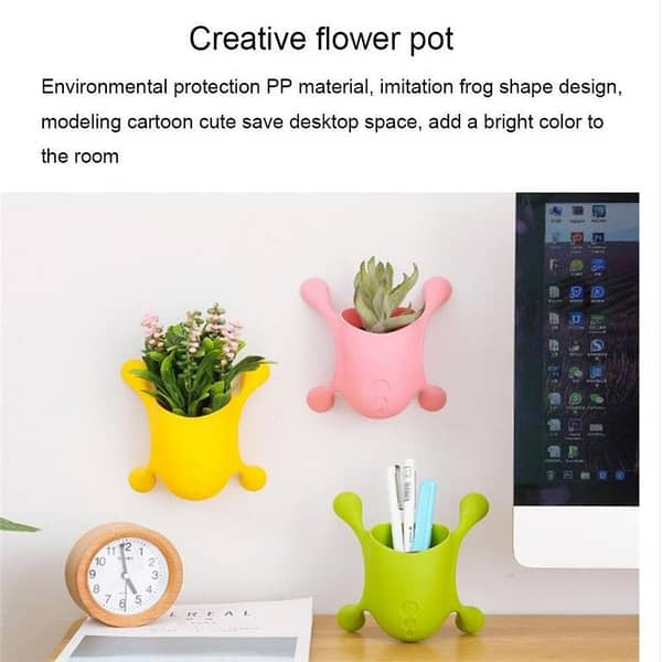 Multi-Function Wall-Mounted Flower Pot and Desk Pen Holder - 1 Piece