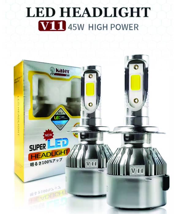 Customize Kaier V11 16000Lumen 70W 6000K 3800K 3000K H4 LED Car Light Bulb Mini H3 H11 9005 9006 880 H7 Led H7 h4 Led Headlight