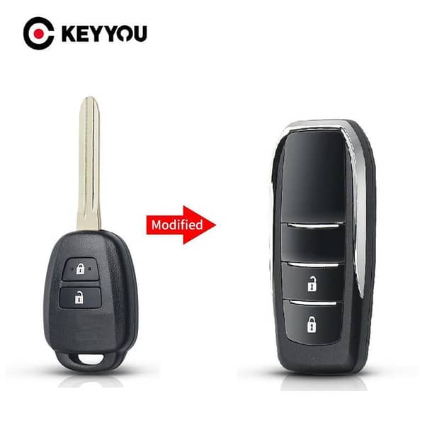 Toyota Modified Flip Key Fob Case with 2 Buttons