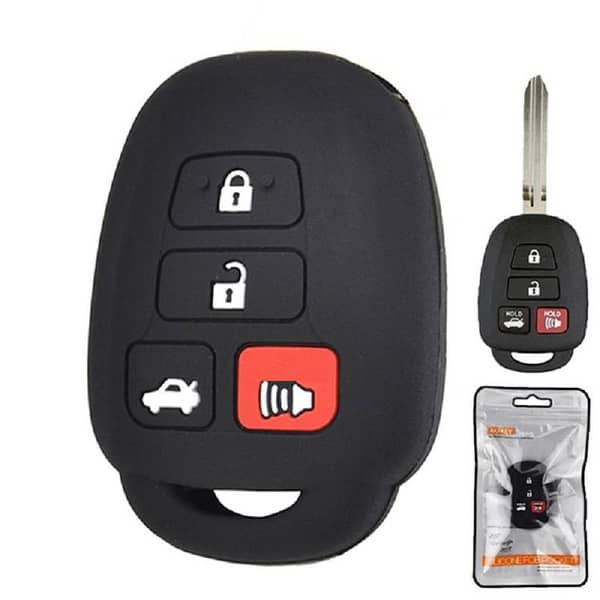 Silicone Key Cover for Toyota Corolla with 4 Buttons