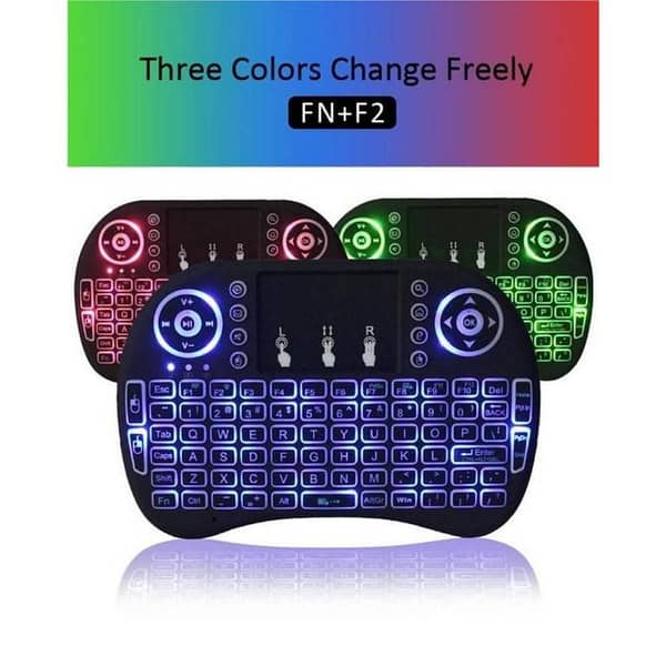 Wireless Mini Touch Pad RF 500 with Backlit QWERTY Keyboard and Mouse