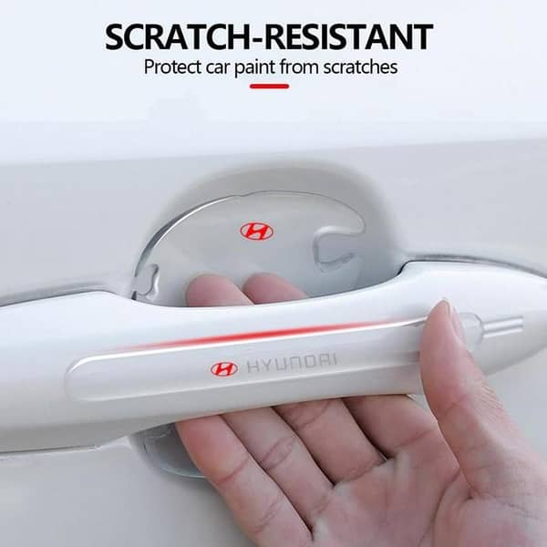 8 Pcs Car Door Handle Door Bowl Protector Transparent Stickers For Hyundai