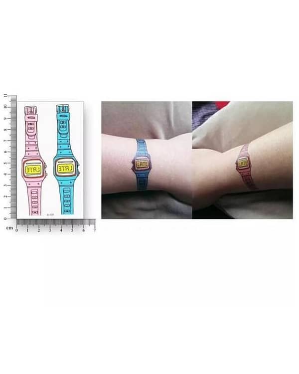 Waterproof Temporary Tattoo Stickers for Wrist Watches
