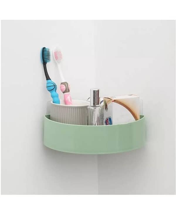 Wall Hanging Triangle Bathroom Shelves in Green