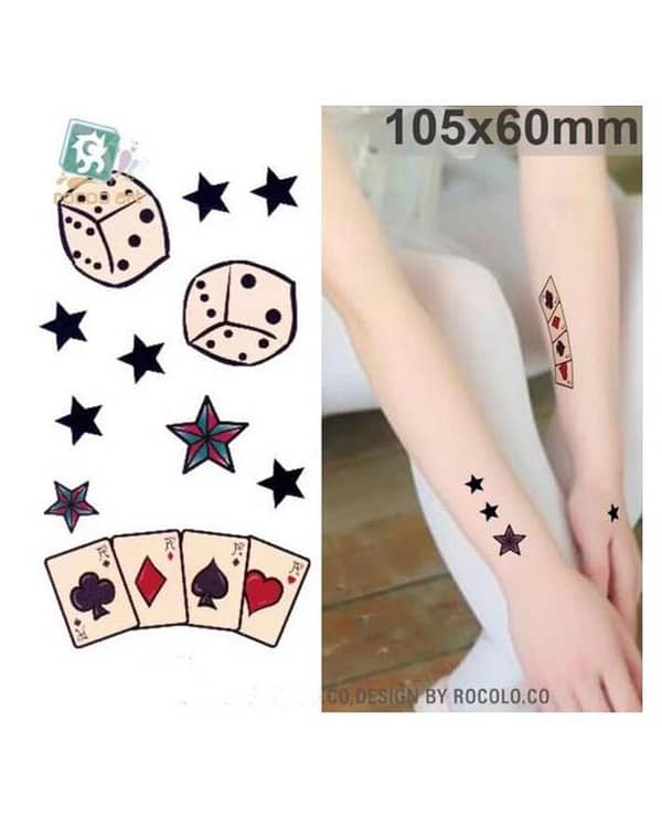 Temporary Tattoo Stickers with Classical Design for Body Art