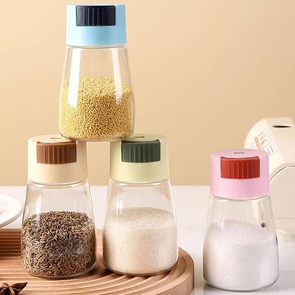 Set of 3 Clear Salt Shakers with 0.5g Precision Control for Seasoning and Spices