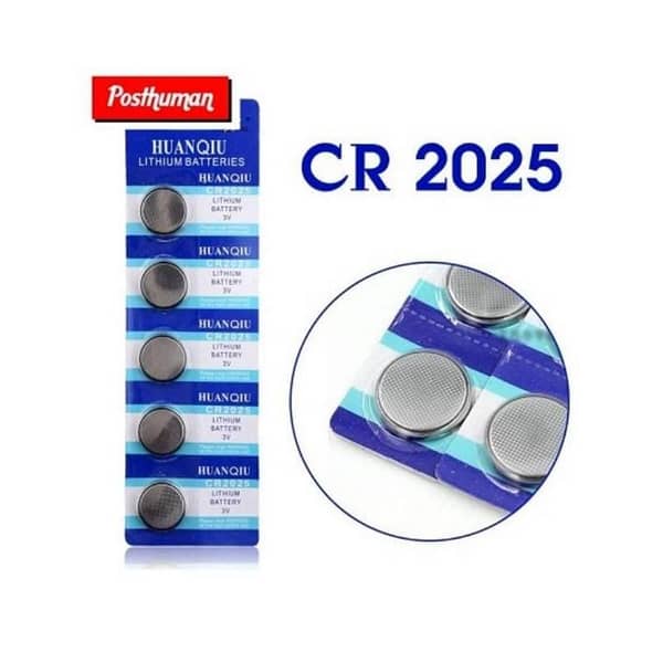 CR2025 Lithium Coin Cells - Pack of 5, 3V