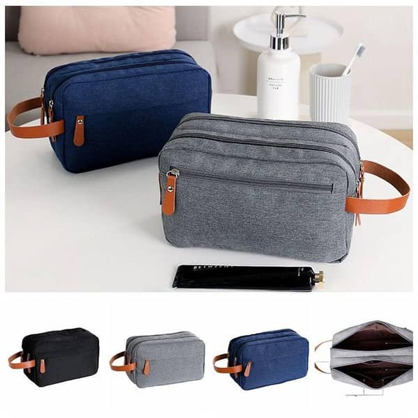 Large Capacity Oxford Canvas Men's Toiletry Bag for Travel