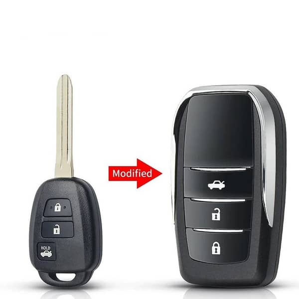 Toyota Camry Prius 2012 2013 2014 2015 2016 2017 Corolla RAV4 Key Case TOY43 Modified Flip Remote Key Shell 3 Button