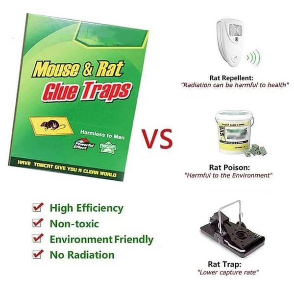 Set of 3 Reusable Glue Sticky Boards for Mouse and Rat Catching