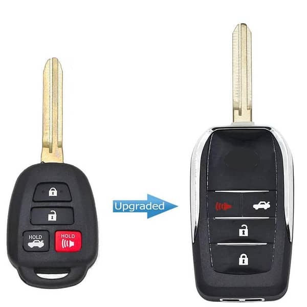 Toyota Prius RAV4 Camry Avalon Toy43 Blade Flip Remote Key Shell Case with 2/3/2+1/3+1 Buttons