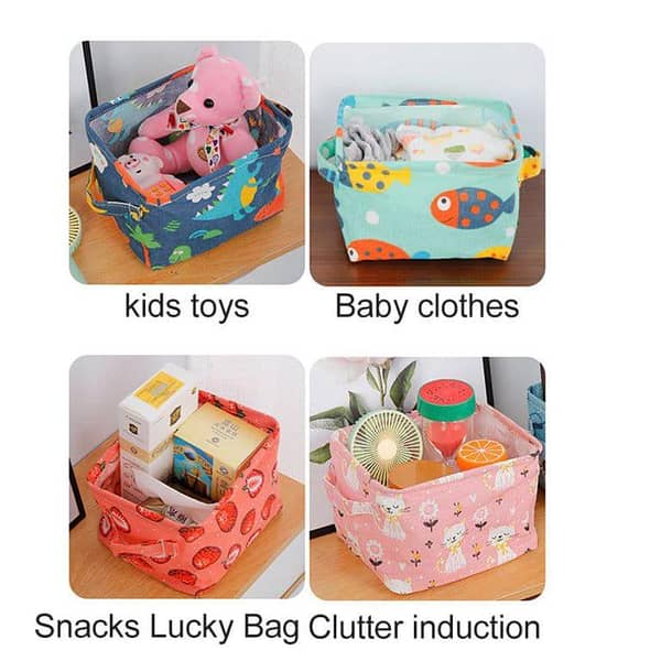 Waterproof Folding Storage Box for Nursery, Baby Products, Books, Toys, and Laundry with Handle Grip