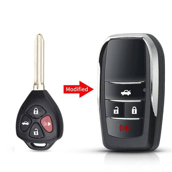 Toyota Reiz Camry Rav4 Yaris Corolla 4Runner Avlo 2017-2019 Modified 4 Button Flip Remote Key Shell