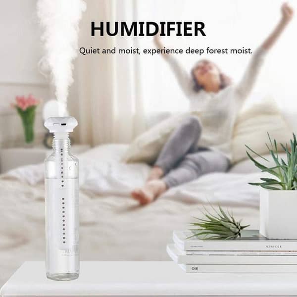 Mini USB Air Humidifier - Diamond Bottle Aroma Diffuser for Home, Office, and Car