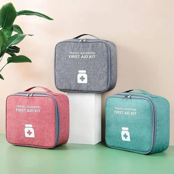 Medium Portable Medical Multi-Pocket First Aid Kit for Outdoor Travel