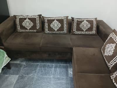 L shape sofa set 7 setar for sale new condition 2 many use only