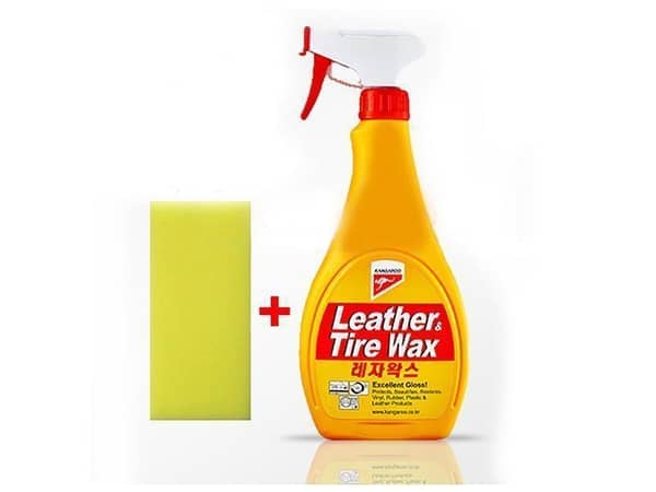 Kangaroo Leather & Tyre Rubber Care Polish with Sponge for Matt Finish