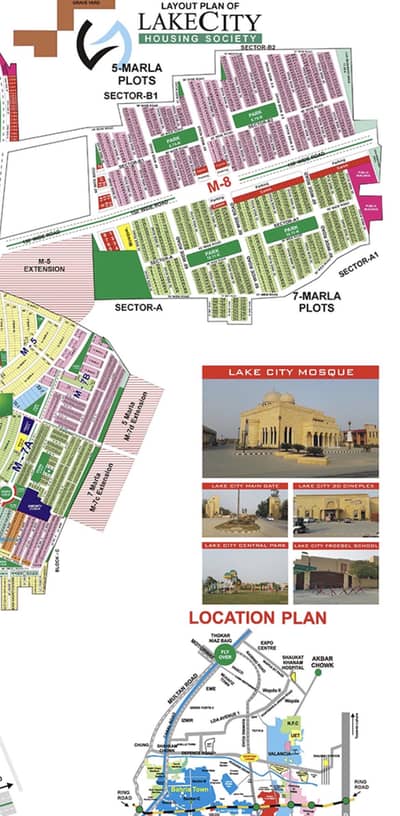 7 Marla Residential Plot For Sale M-8A, Lake City Lahore