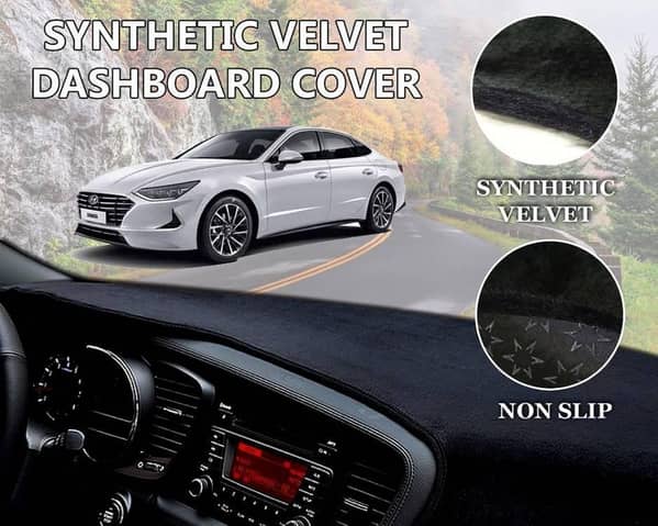 Hyundai Sonata Velvet Dashboard Cover | Non Slip | Double Layer | Heat Proof