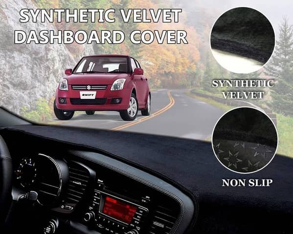 Suzuki Swift 2010 - 2021 Velvet Dashboard Cover | Non Slip | Double Layer | Heat Proof