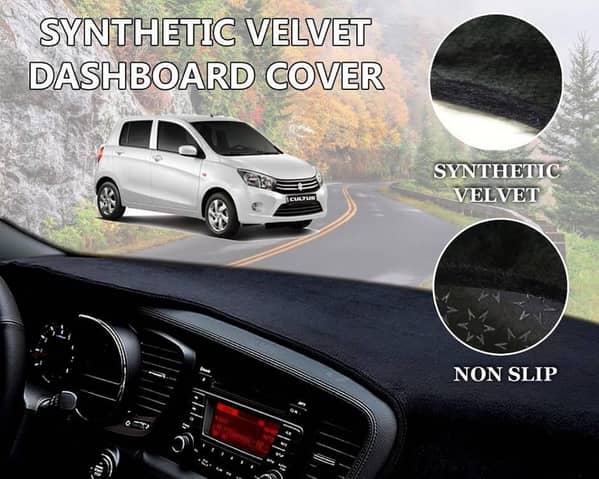 Suzuki Cultus 2017 - 2024 Velvet Dashboard Cover | Non Slip | Double Layer | Heat Proof