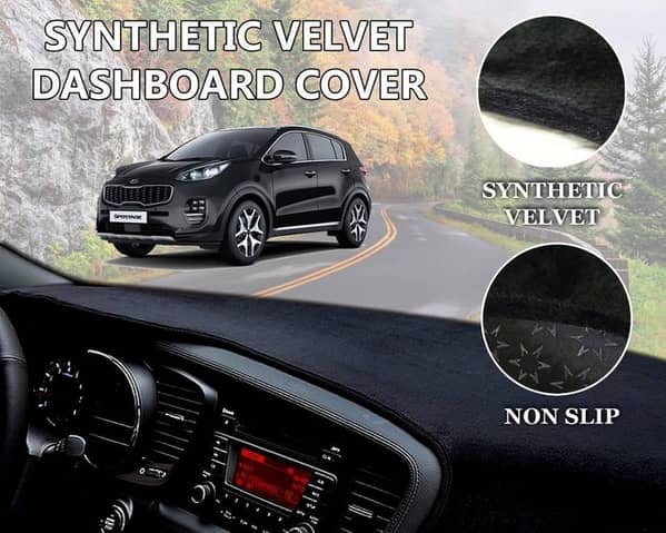 Kia Sportage Velvet Dashboard Cover | Non Slip | Double Layer | Heat Proof