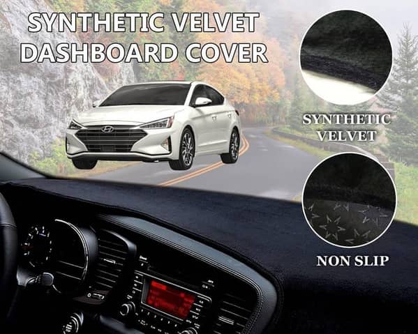Hyundai Elantra Velvet Dashboard Cover | Non Slip | Double Layer | Heat Proof