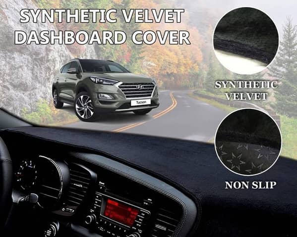Hyundai Tucson Velvet Dashboard Cover | Non Slip | Double Layer | Heat Proof