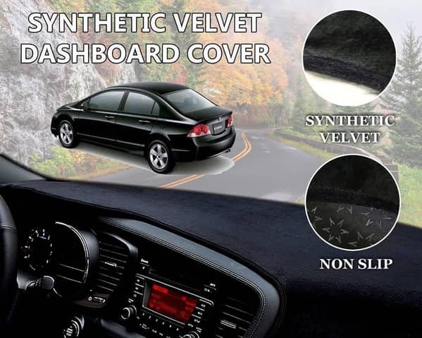 Honda Civic 2007 - 2012 Velvet Dashboard Cover | Non Slip | Double Layer | Heat Proof