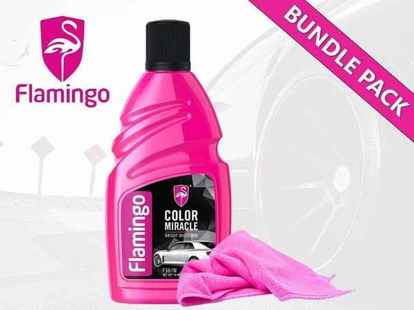 Flamingo Color Miracle With Microfiber Cloth | Bundle Pack | 410ml | White Color Shine