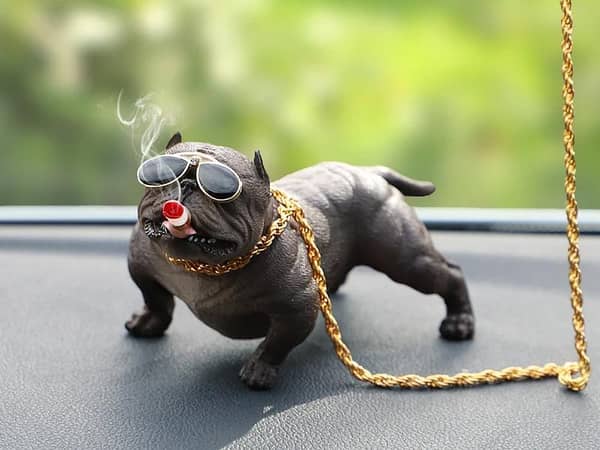 Bully Pitbull Dog Car Decoration | Cool Dashboard Ornament for Cars